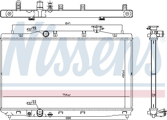 Nissens 606294 - Jäähdytin,moottorin jäähdytys www.parts5.com