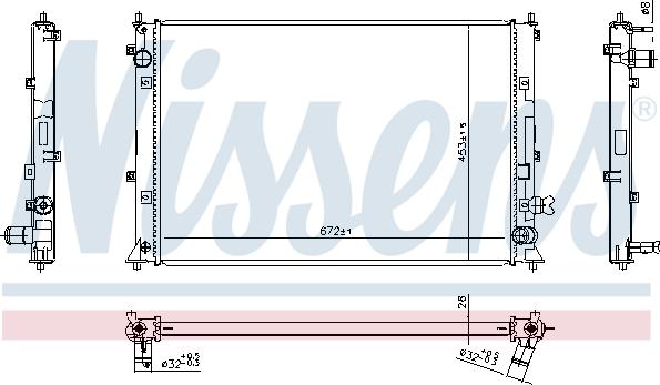 Nissens 606297 - Hladnjak, hlađenje motora www.parts5.com