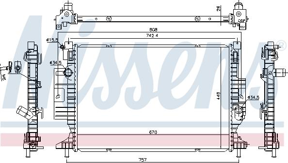 Nissens 606215 - Radiator, engine cooling www.parts5.com