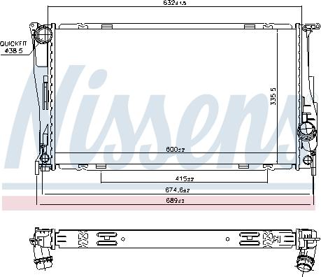 Nissens 60832 - Radiador, refrigeración del motor www.parts5.com