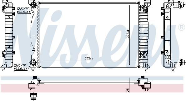 Nissens 60353 - Радиатор, охлаждение двигателя www.parts5.com