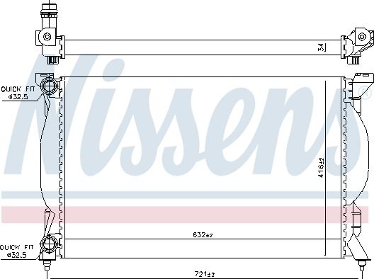 Nissens 60304A - Hladilnik, hlajenje motorja www.parts5.com