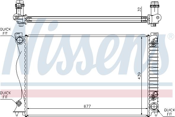 Nissens 60236A - Radiator, racire motor www.parts5.com