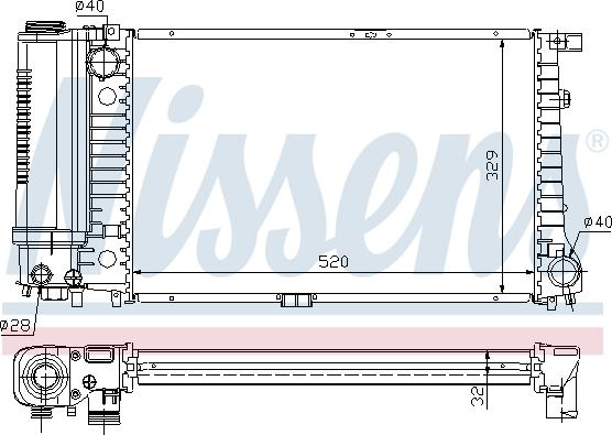 Nissens 60736A - Радиатор, охлаждане на двигателя www.parts5.com