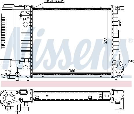 Nissens 60729A - Радиатор, охлаждане на двигателя www.parts5.com