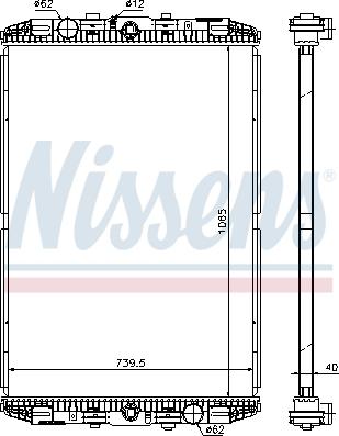 Nissens 614170 - Radiador, refrigeración del motor www.parts5.com