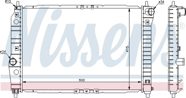 Nissens 61645 - Radiator, engine cooling www.parts5.com