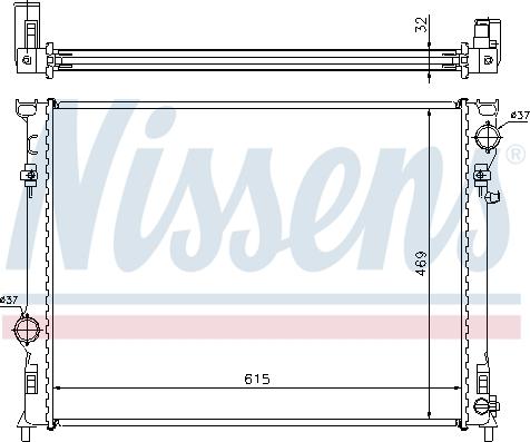 Nissens 61014A - Radiator, engine cooling www.parts5.com