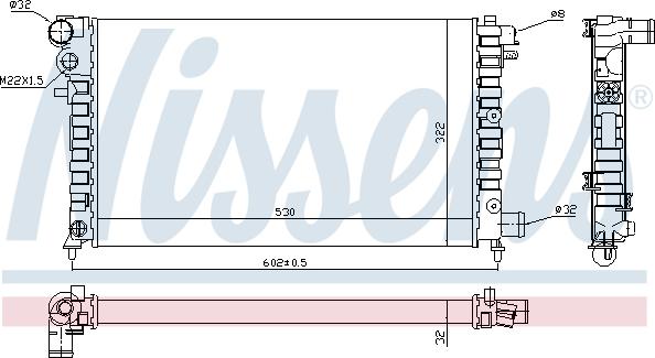 Nissens 61346 - Radiator, engine cooling www.parts5.com