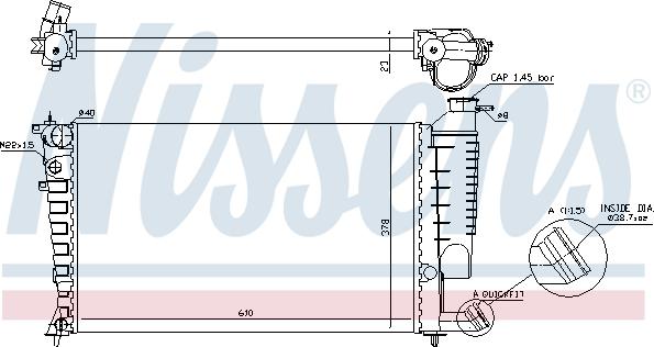 Nissens 61313A - Hladnjak, hlađenje motora www.parts5.com