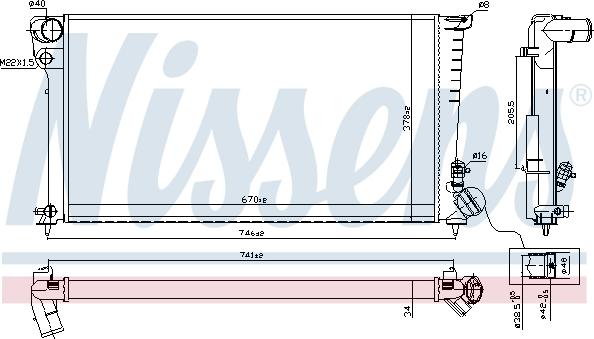 Nissens 61326A - Radiator, engine cooling www.parts5.com