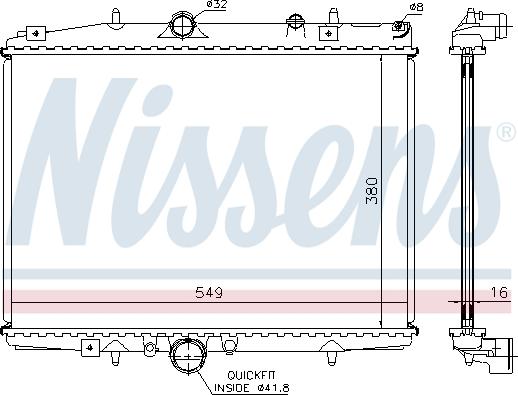 Nissens 61291A - Motor su radyatörü www.parts5.com