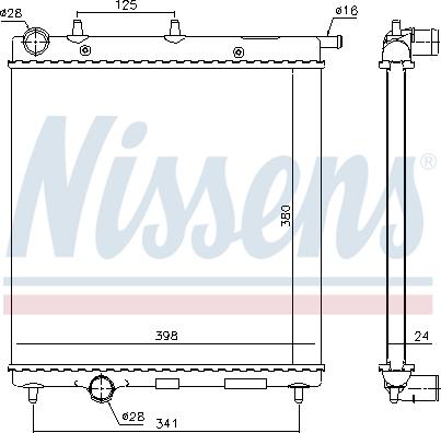 Nissens 61278 - Radiator, engine cooling www.parts5.com