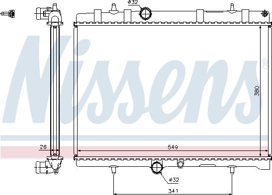 Nissens 63606A - Radiator, engine cooling www.parts5.com