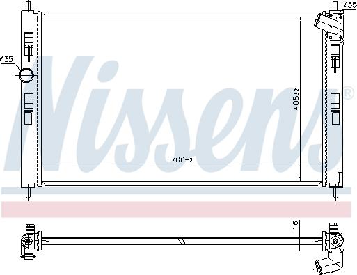 Nissens 636033 - Radiator, engine cooling www.parts5.com