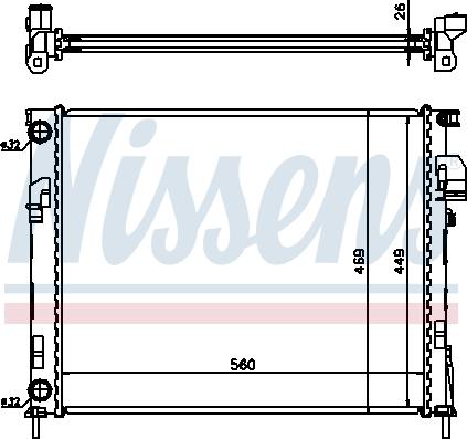 Nissens 63025A - Radiador, refrigeración del motor www.parts5.com