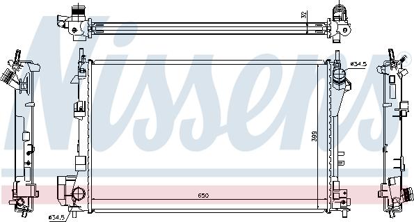 Nissens 63022A - Hladilnik, hlajenje motorja www.parts5.com