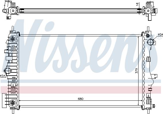 Nissens 630713 - Radiator, engine cooling www.parts5.com