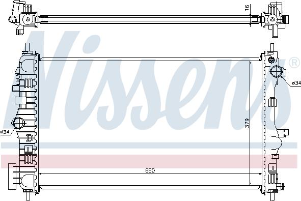 Nissens 630712 - Radiator, engine cooling www.parts5.com