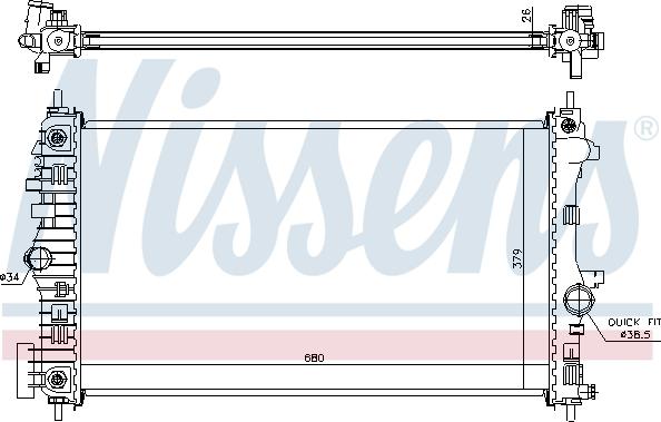 Nissens 630717 - Radiator, racire motor www.parts5.com