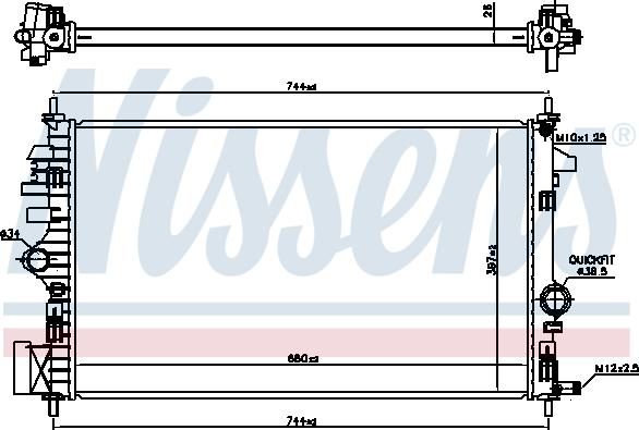 Nissens 630773 - Radiator, engine cooling www.parts5.com