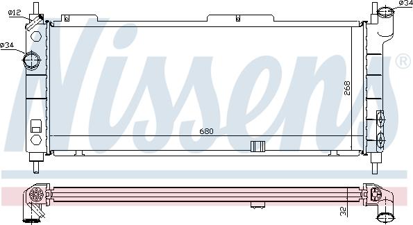 Nissens 63254A - Radiator, engine cooling www.parts5.com