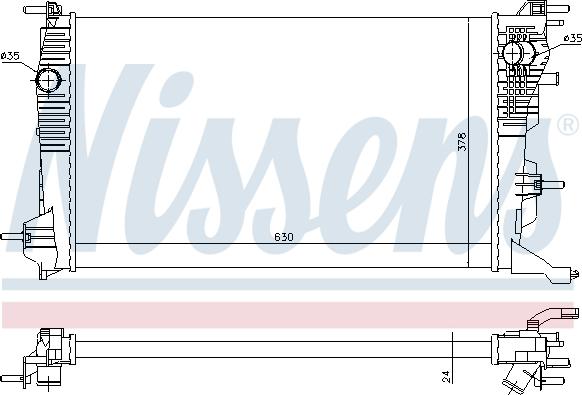 Nissens 637647 - Radiador, refrigeración del motor www.parts5.com