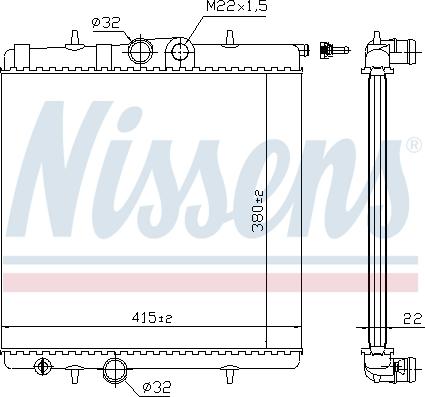 Nissens 63708A - Radiator, engine cooling www.parts5.com