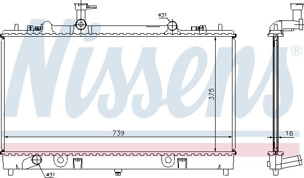 Nissens 62466A - Ψυγείο, ψύξη κινητήρα www.parts5.com