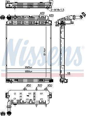 Nissens 62648 - Radiator, engine cooling www.parts5.com