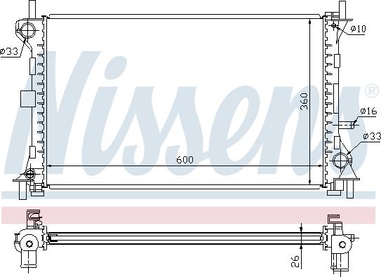 Nissens 62052 - Radiator, engine cooling www.parts5.com