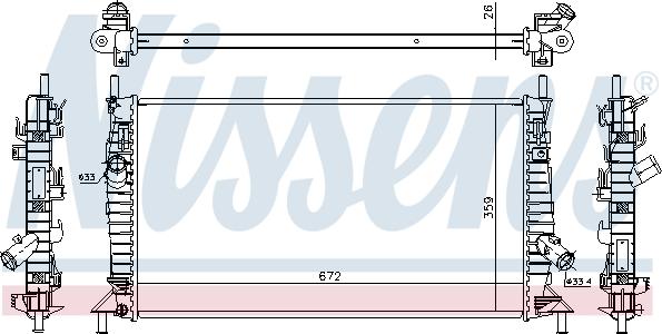 Nissens 62017A - Radiador, refrigeración del motor www.parts5.com