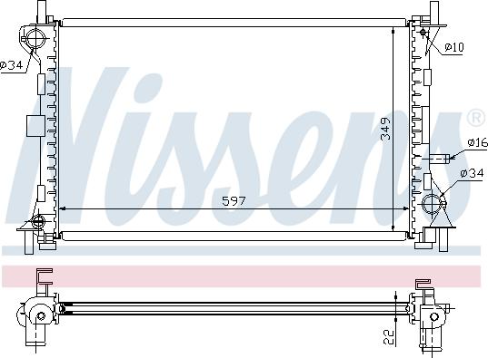 Nissens 62075A - Radiator, engine cooling www.parts5.com