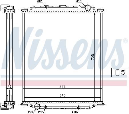 Nissens 628790 - Radiator, engine cooling parts5.com