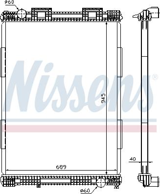 Nissens 628700 - Radiator, engine cooling www.parts5.com