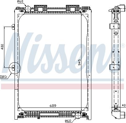 Nissens 62870A - Hűtő, motorhűtés www.parts5.com