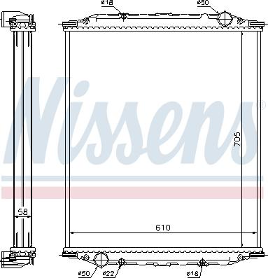 Nissens 628780 - Radiator, engine cooling parts5.com