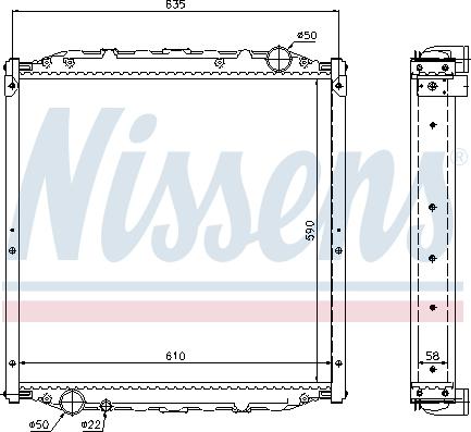 Nissens 62877A - Radiator, engine cooling www.parts5.com