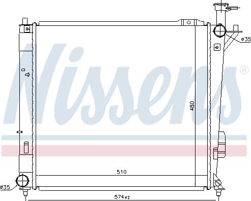 Nissens 67518 - Radiator, engine cooling www.parts5.com