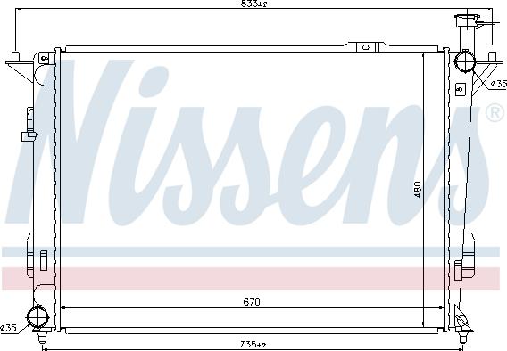 Nissens 67522 - Radiator, engine cooling www.parts5.com