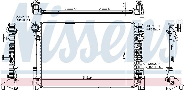 Nissens 67168 - Radiateur, refroidissement du moteur www.parts5.com