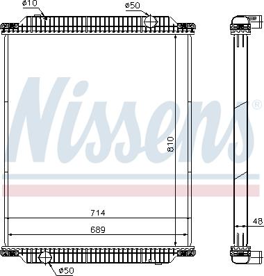 Nissens 672570 - Jäähdytin,moottorin jäähdytys www.parts5.com