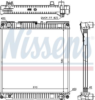 Nissens 67224A - Radiator, engine cooling www.parts5.com