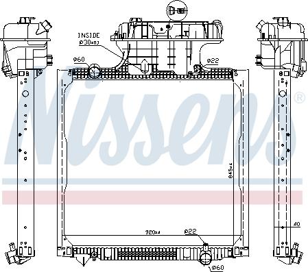 Nissens 67225 - Chladič motora www.parts5.com