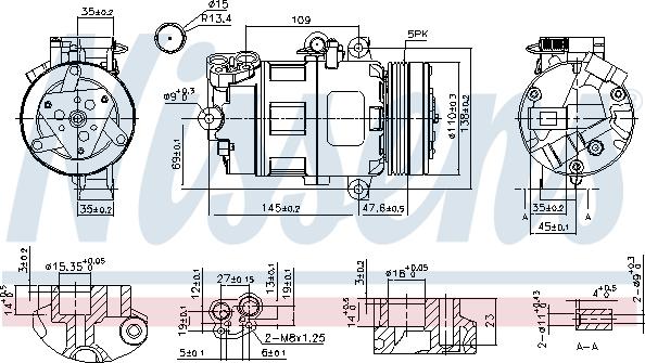 Nissens 89422 - Compresor, climatizare parts5.com