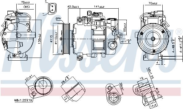 Nissens 89513 - Compresor, climatizare www.parts5.com