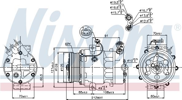 Nissens 89095 - Kompresor, klima-uređaj www.parts5.com