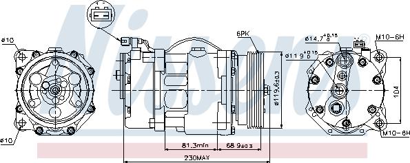 Nissens 89040 - Компрессор кондиционера www.parts5.com