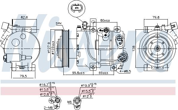 Nissens 890423 - Compressor, air conditioning www.parts5.com