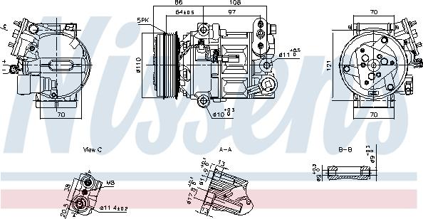 Nissens 890591 - Compressor, air conditioning www.parts5.com